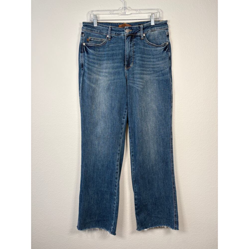 Judy Blue Mid Rise Tummy Control Vintage Straight Stretch Denim Jeans